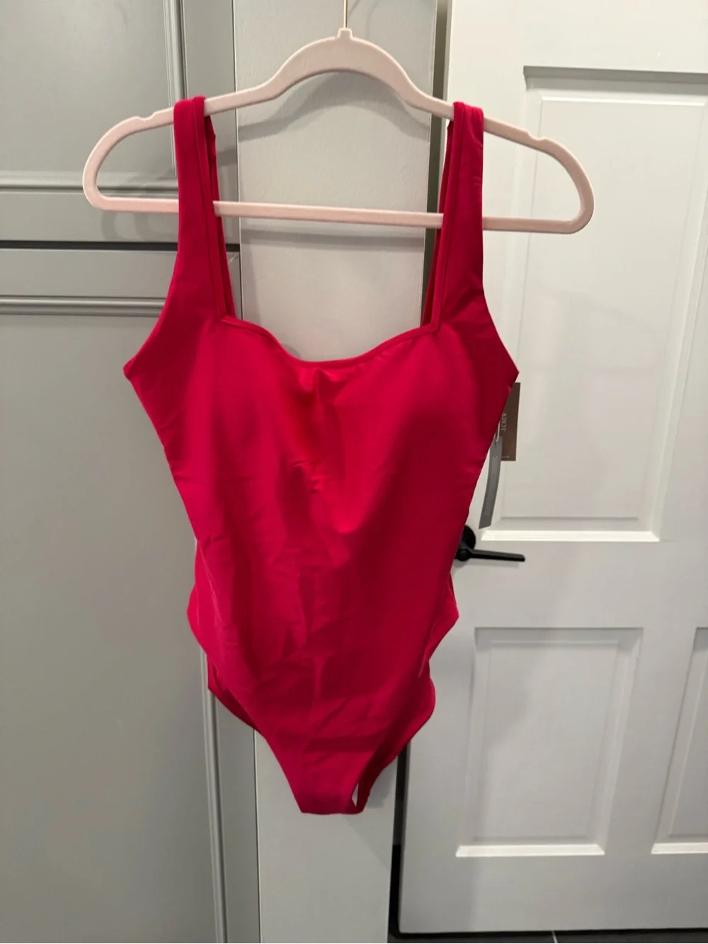 J. Crew Squareneck One-Piece Swimsuit - Autumn Berry